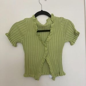 SHEIN crop top, open front